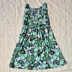 Y2K EDR Abstract Floral Tunic Top – Made in USA – XS